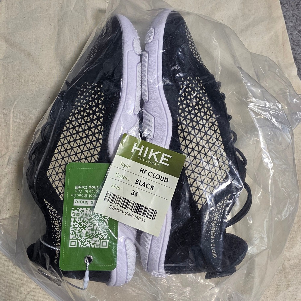 Hike Footwear HF Cloud Black Barefoot Minimalist Sneakers EU 36 Womens 5 NWT